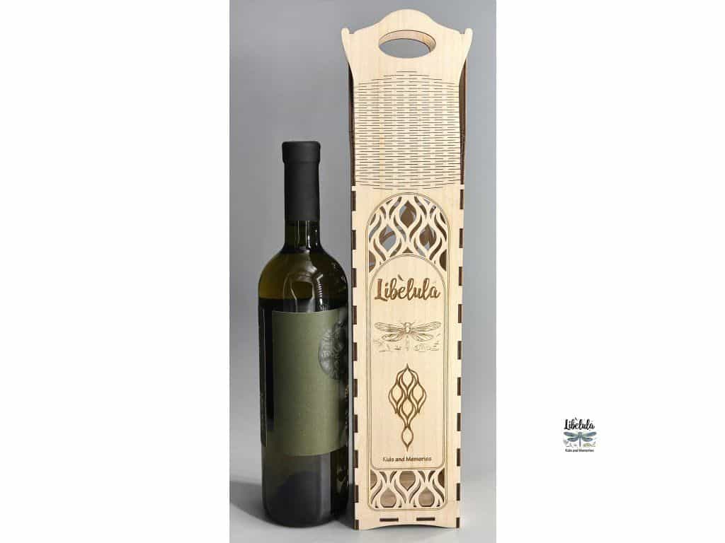 Wooden Wine Box – Diamonds