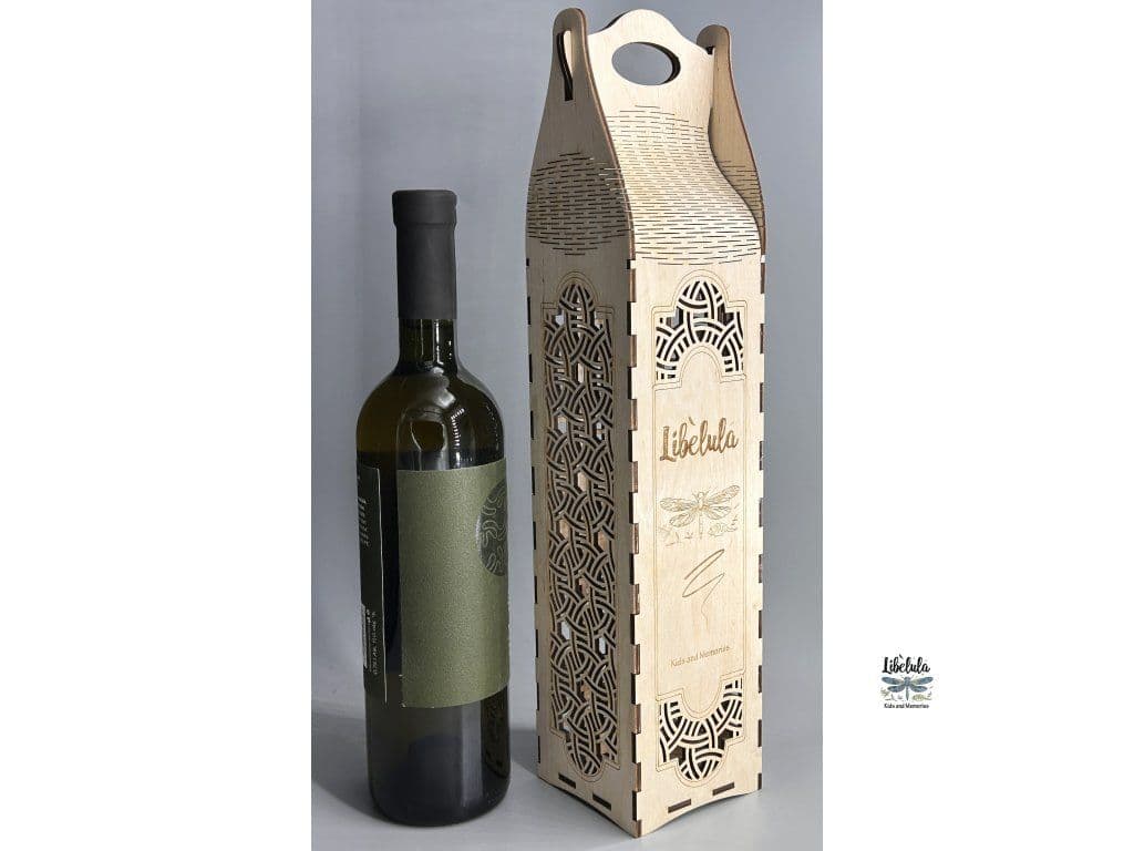 Wooden Wine Box – Celtic Circles