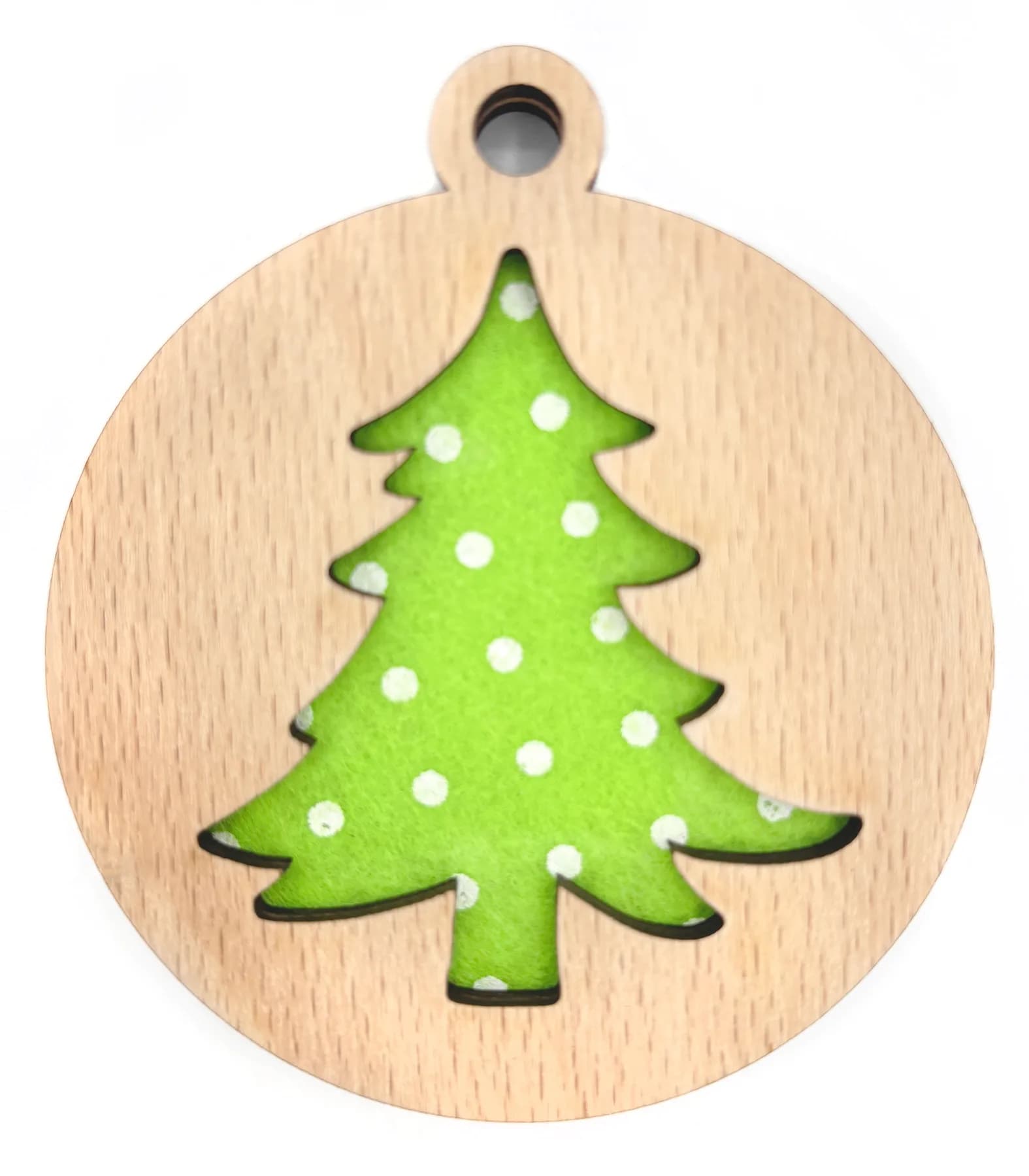 Ornament de brad din lemn – Motiv de Crăciun 2
