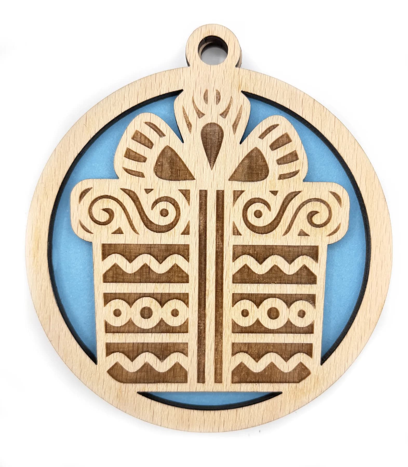 Christbaumanhänger aus Holz – Weihnachtsmotiv 6