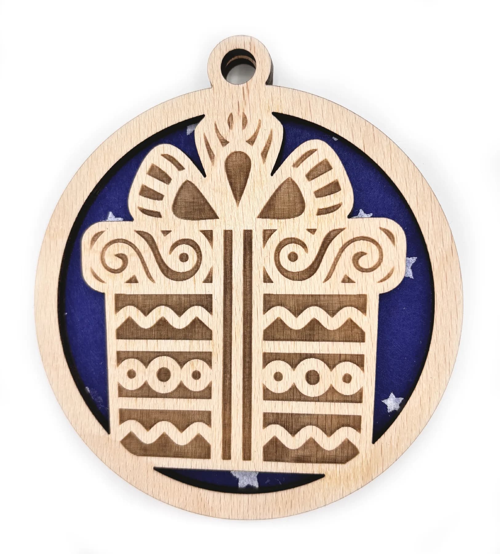 Christbaumanhänger aus Holz – Weihnachtsmotiv 6