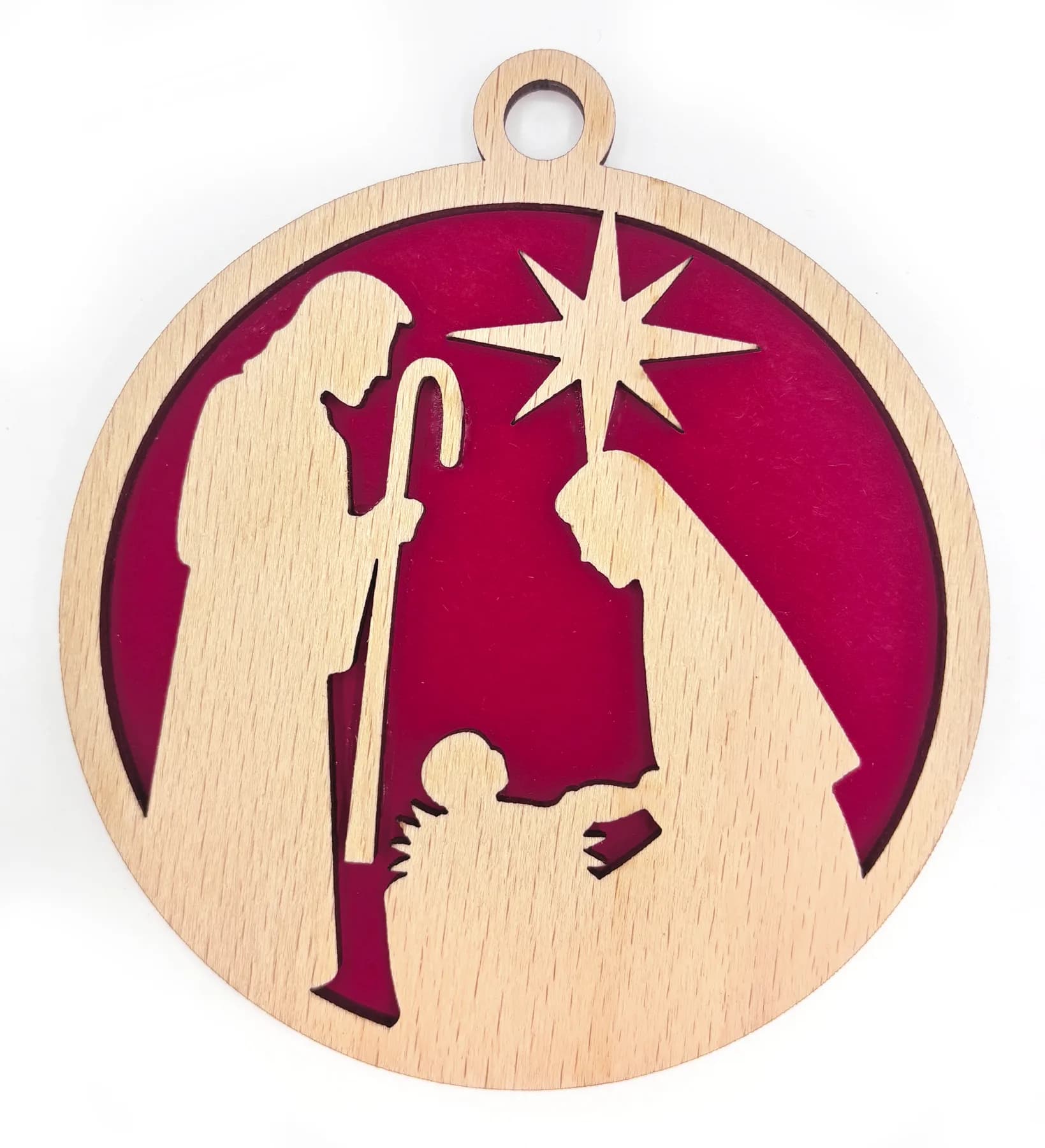 Christbaumanhänger aus Holz – Weihnachtsmotiv 18