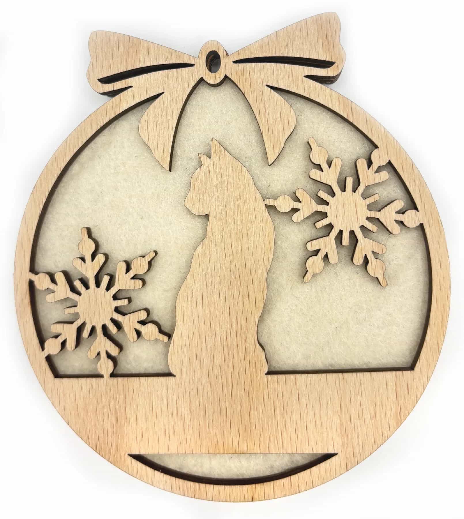 Décoration de Noël en bois – Motif de Noël 25