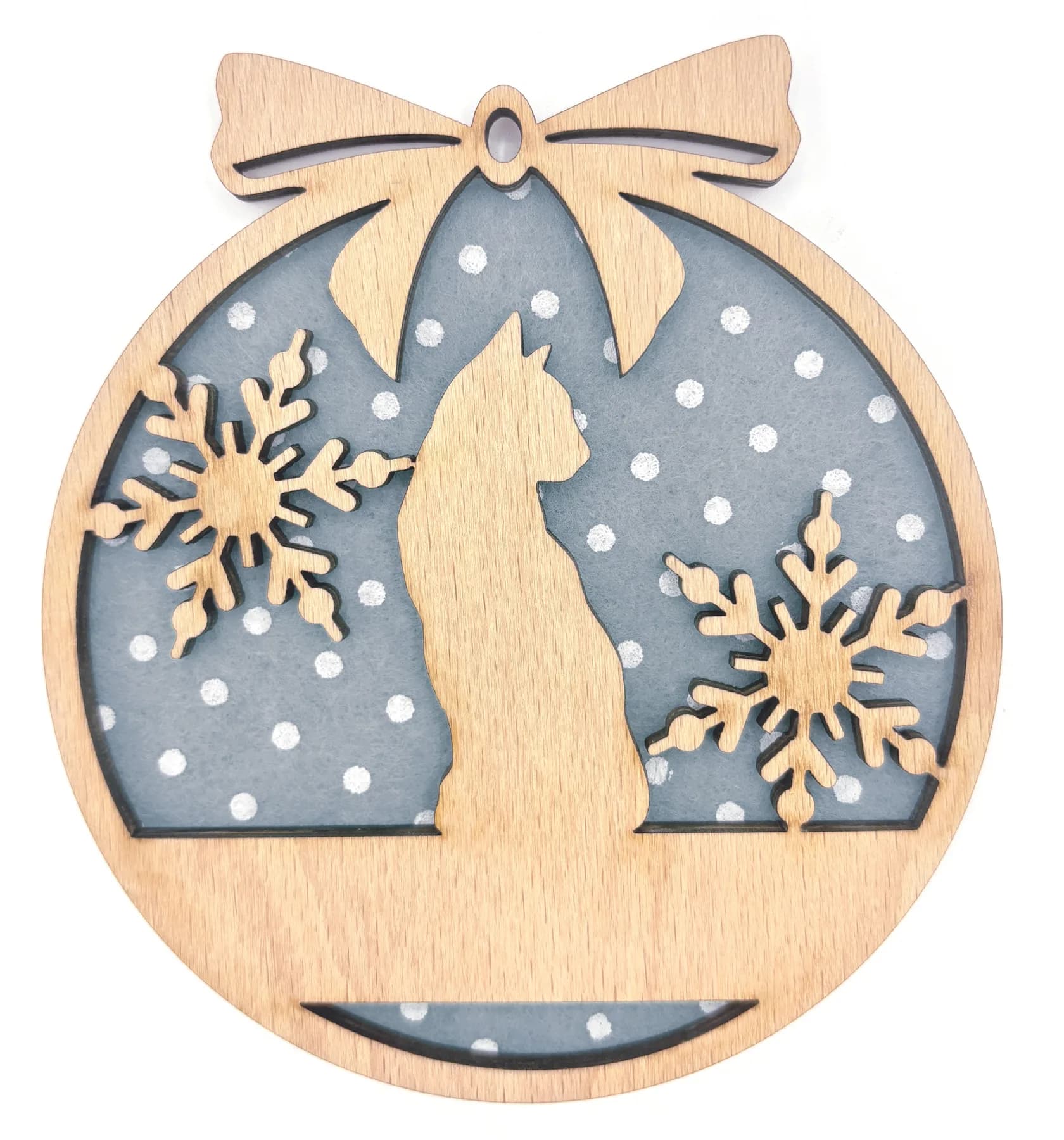Christbaumanhänger aus Holz – Weihnachtsmotiv 25