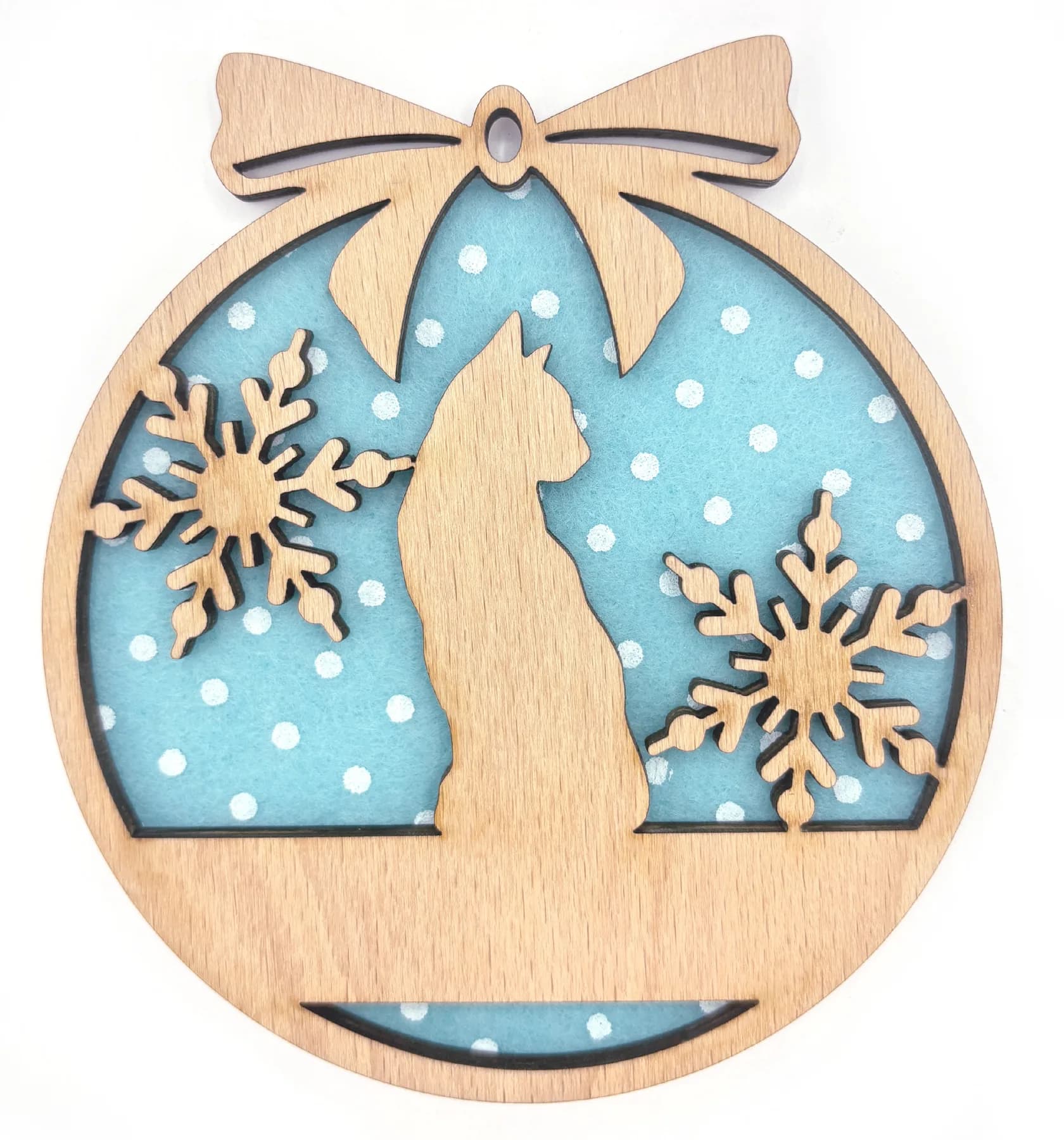 Christbaumanhänger aus Holz – Weihnachtsmotiv 25