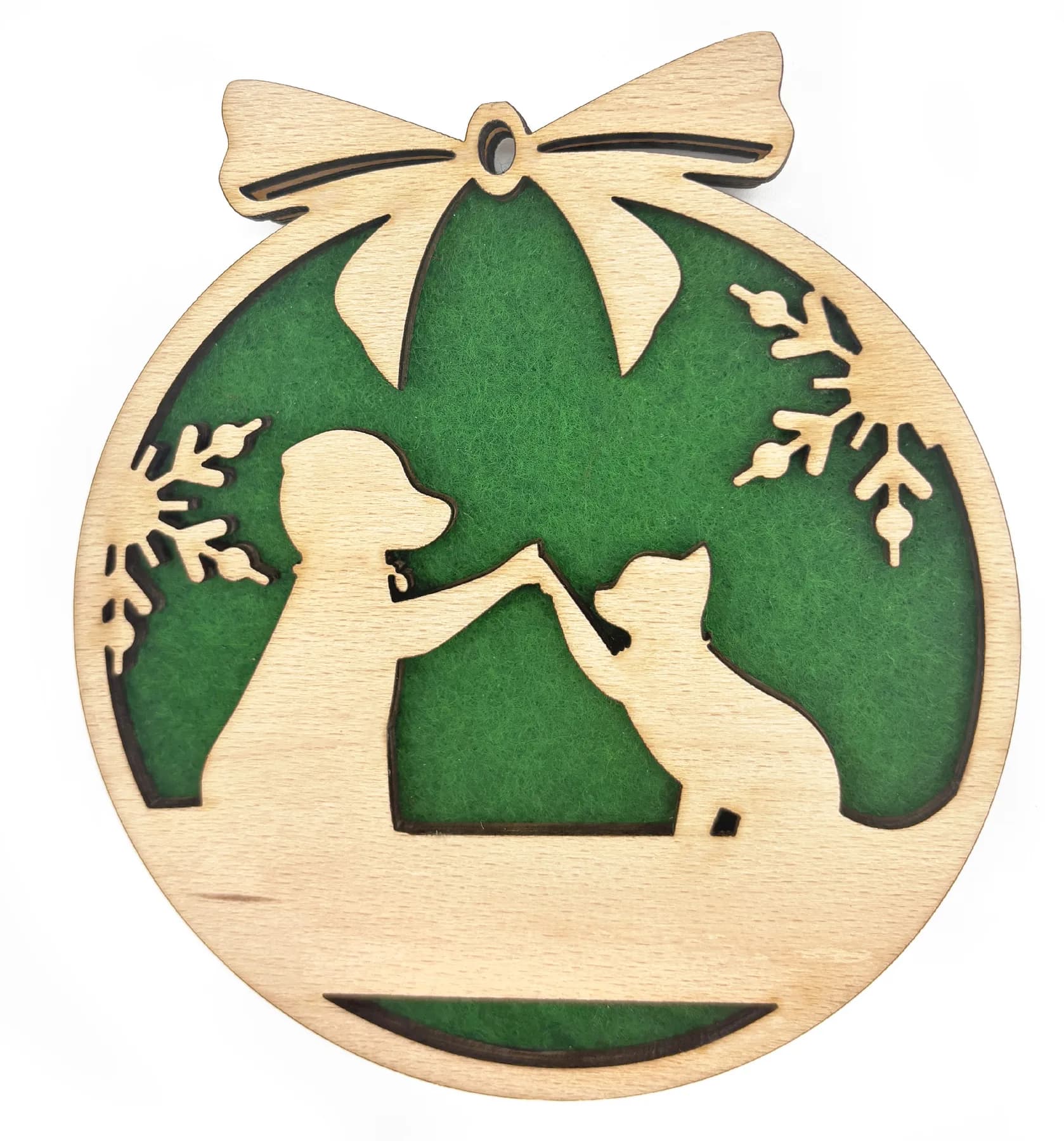 Christbaumanhänger aus Holz – Weihnachtsmotiv 28