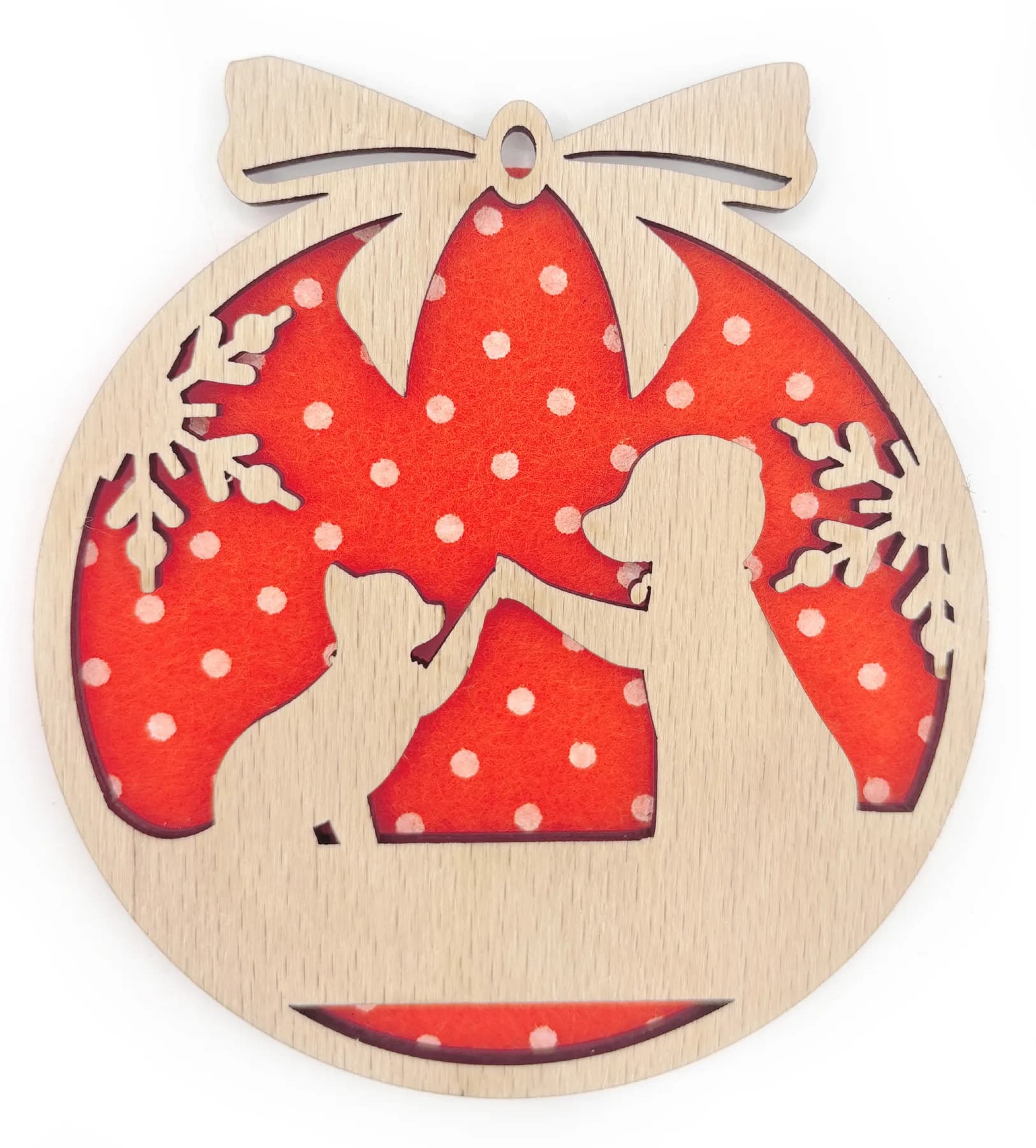 Christbaumanhänger aus Holz – Weihnachtsmotiv 28