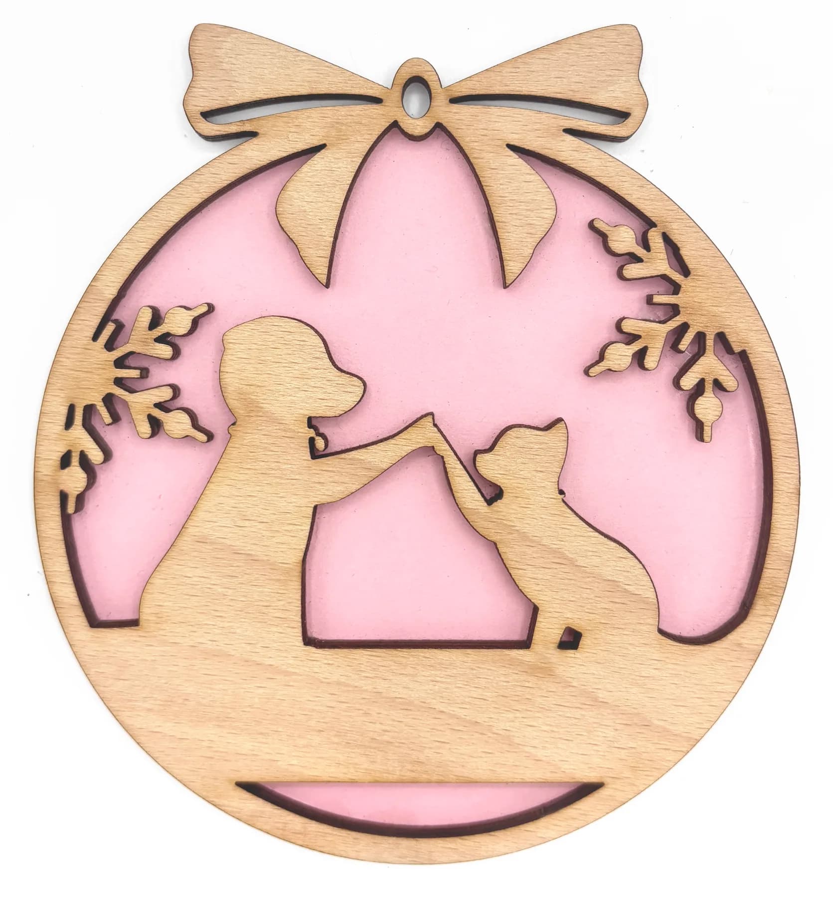 Christbaumanhänger aus Holz – Weihnachtsmotiv 28