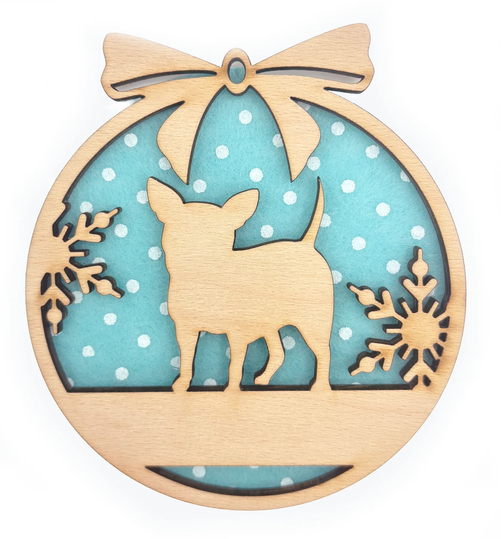 Christbaumanhänger aus Holz – Weihnachtsmotiv 29
