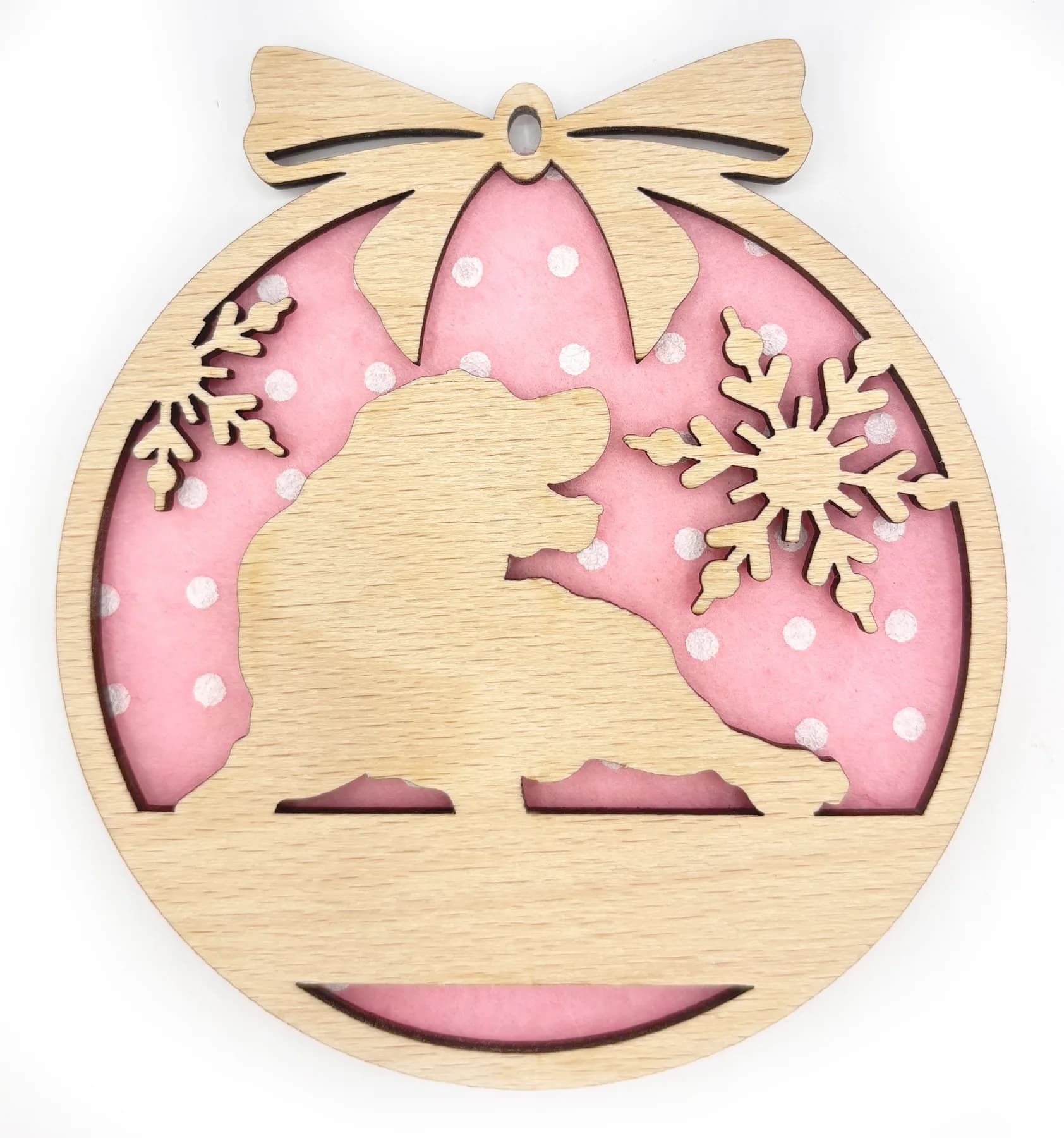 Christbaumanhänger aus Holz – Weihnachtsmotiv 32