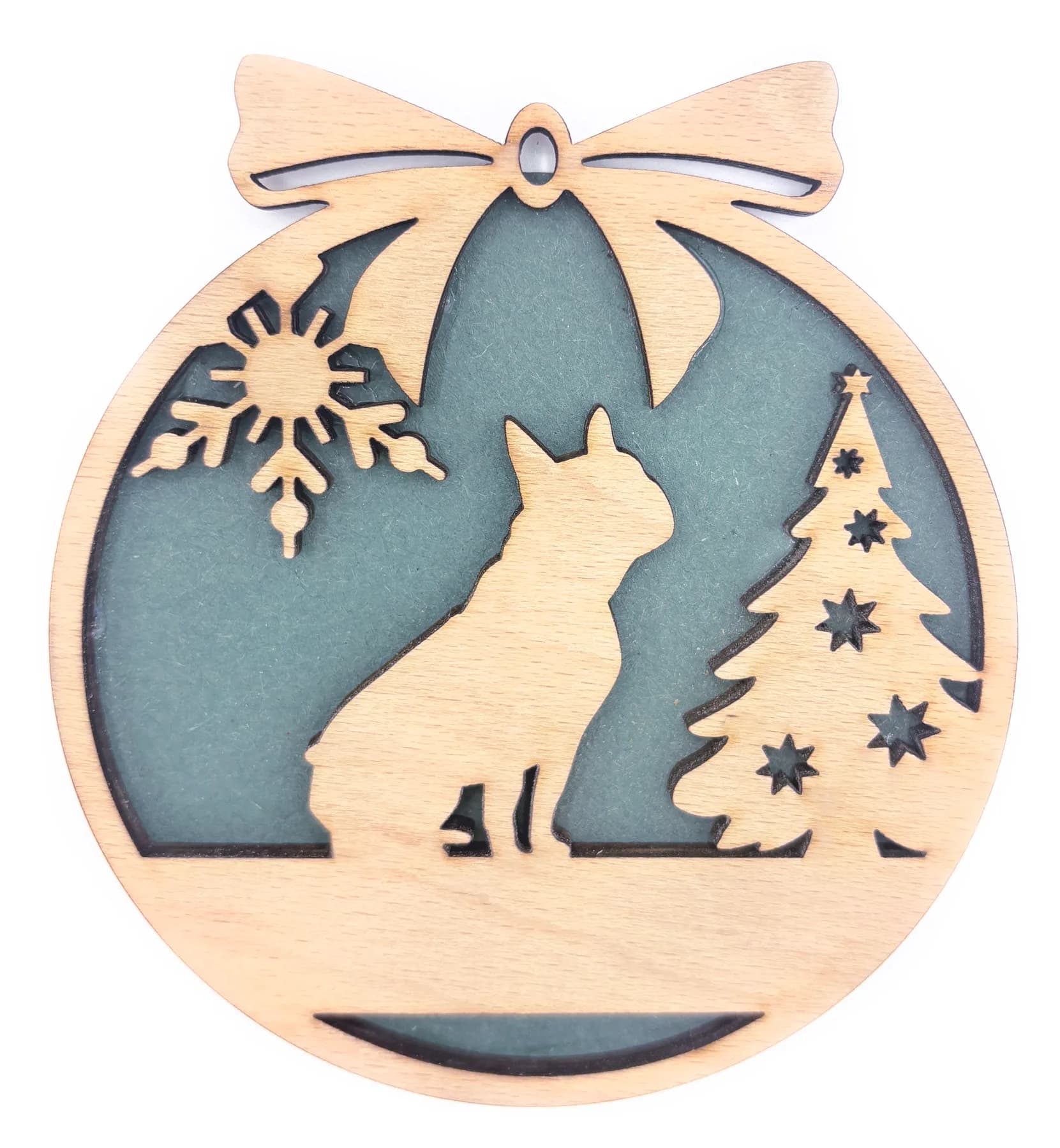 Christbaumanhänger aus Holz – Weihnachtsmotiv 33