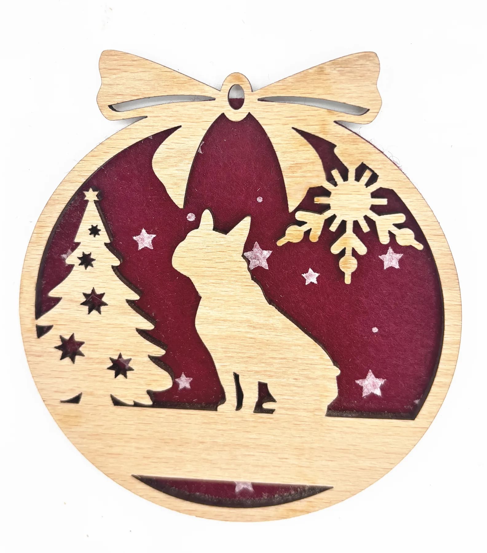 Christbaumanhänger aus Holz – Weihnachtsmotiv 33