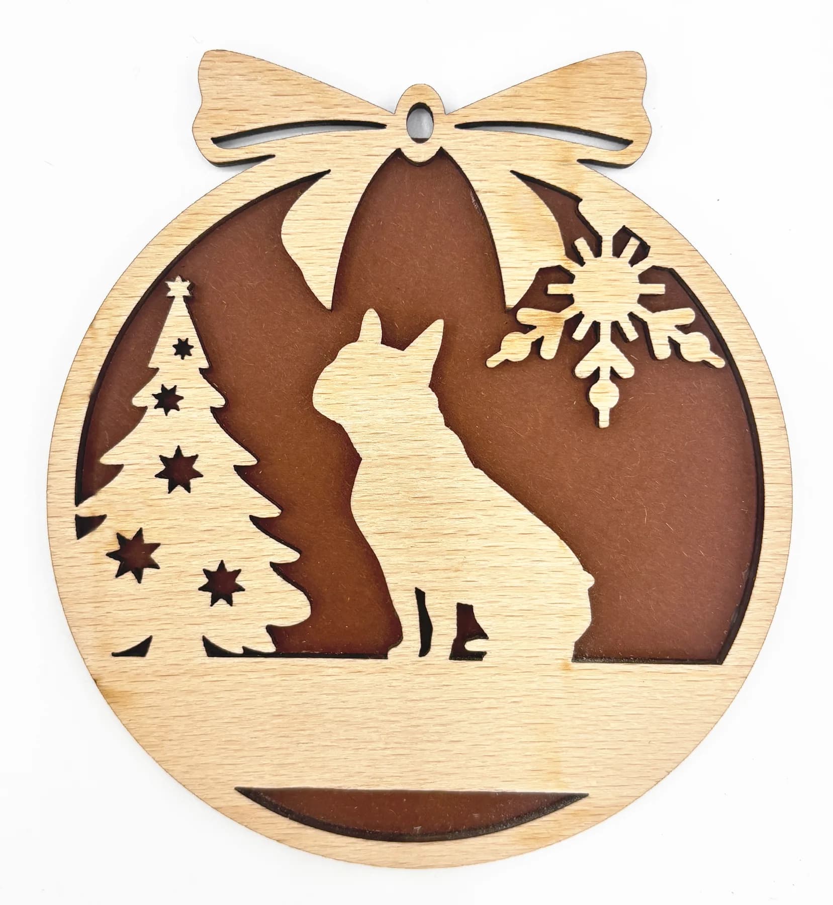 Christbaumanhänger aus Holz – Weihnachtsmotiv 33