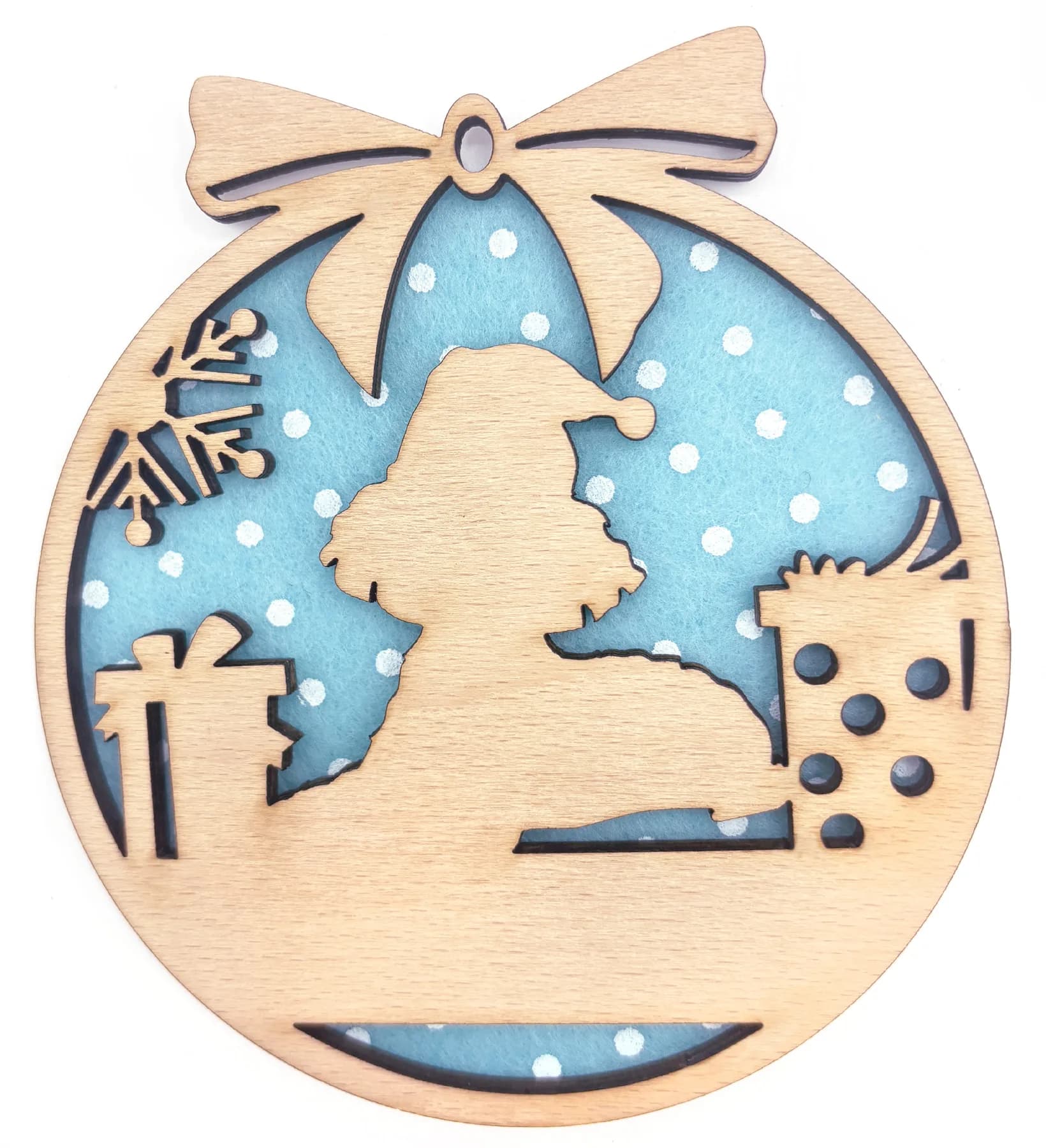 Christbaumanhänger aus Holz – Weihnachtsmotiv 35