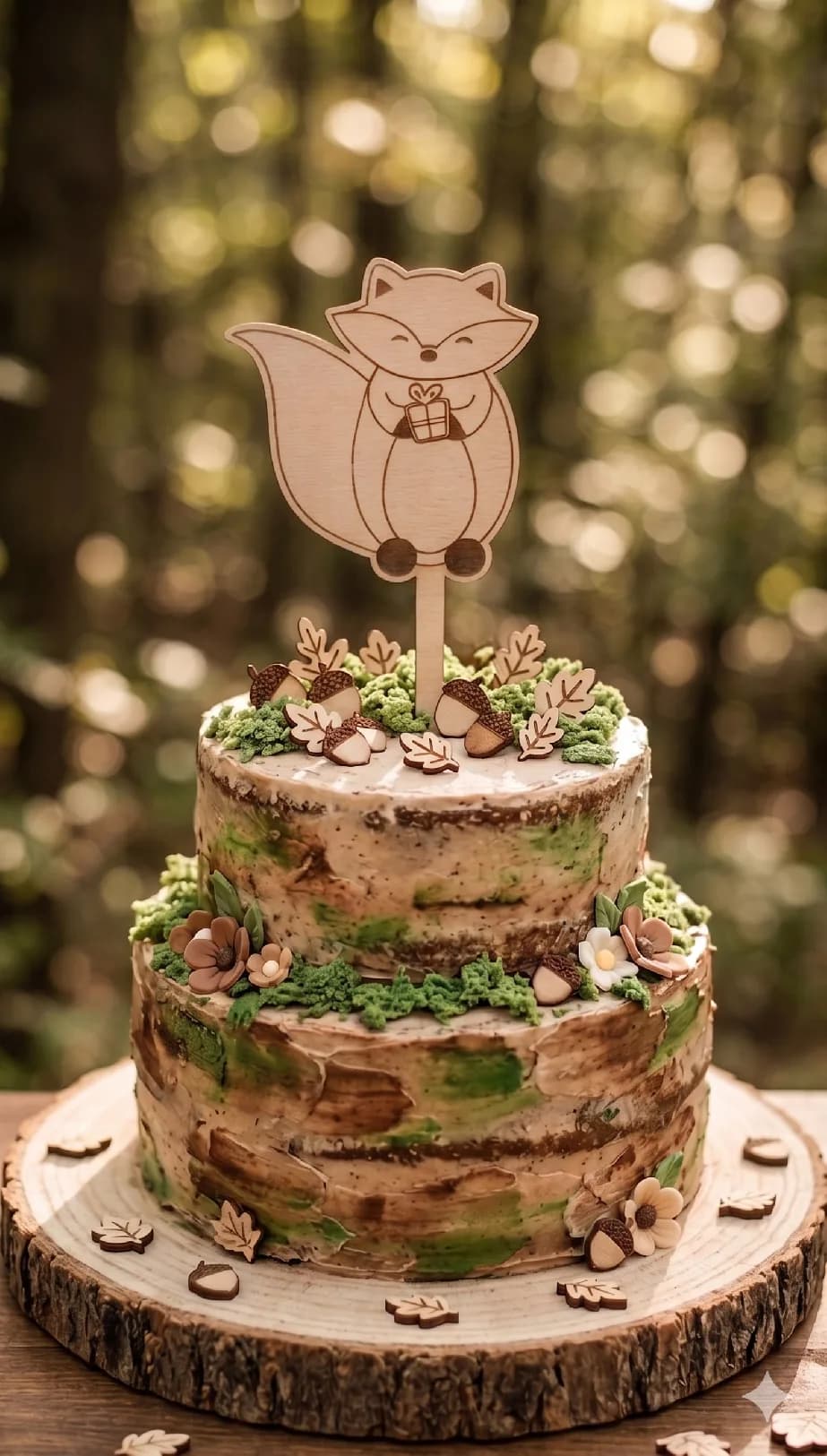 Cake topper en bois – Renard