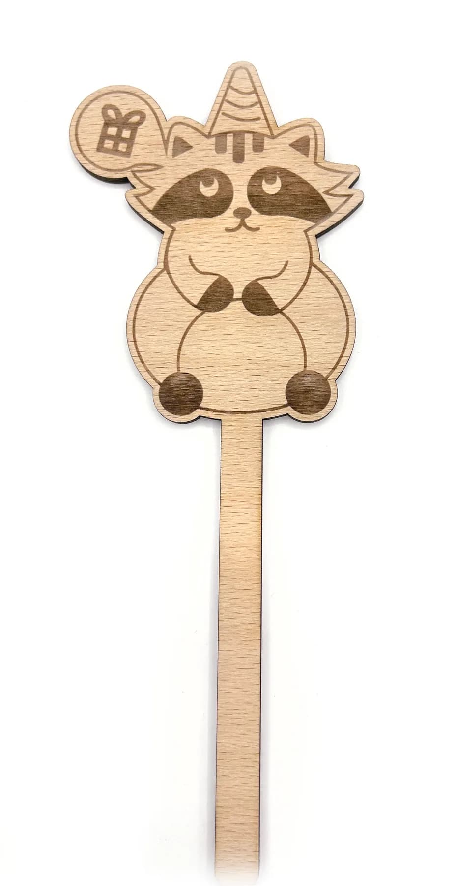 Cake Topper aus Holz – Waschbär
